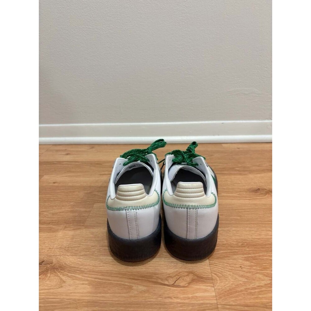 adidas Sambae Women's Shoes Cloud White Green IE9105 - Picture 3 of 6